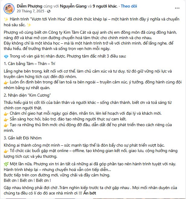 Phản hồi người tham dự