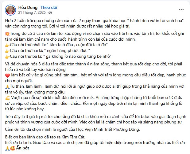 Phản hồi người tham dự
