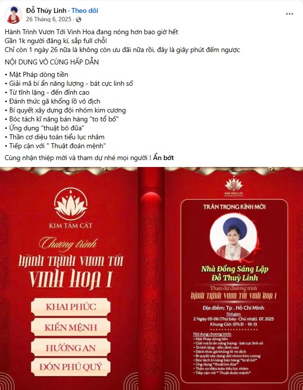 Bài đăng trước chương trình