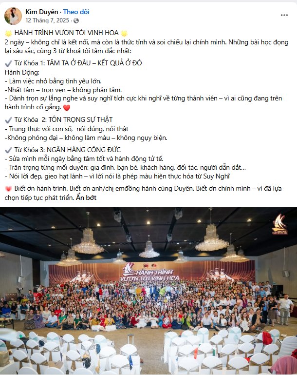Phản hồi người tham dự
