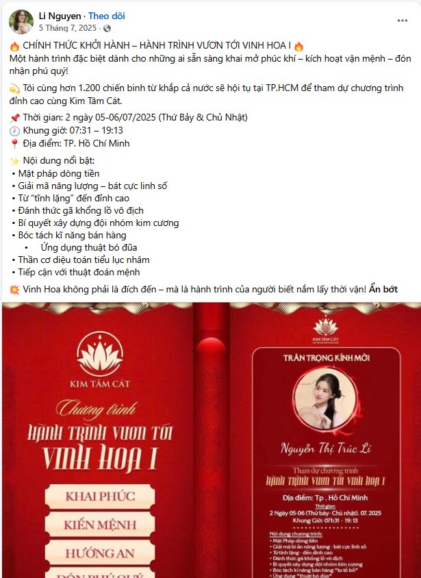 Bài đăng trước chương trình