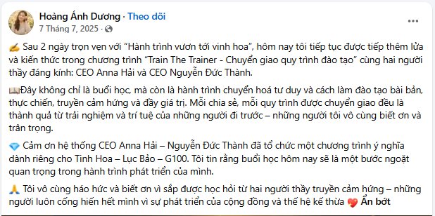 Phản hồi người tham dự
