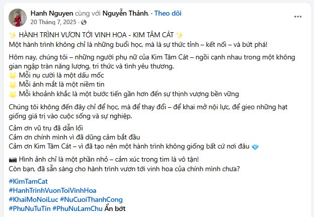 Phản hồi người tham dự