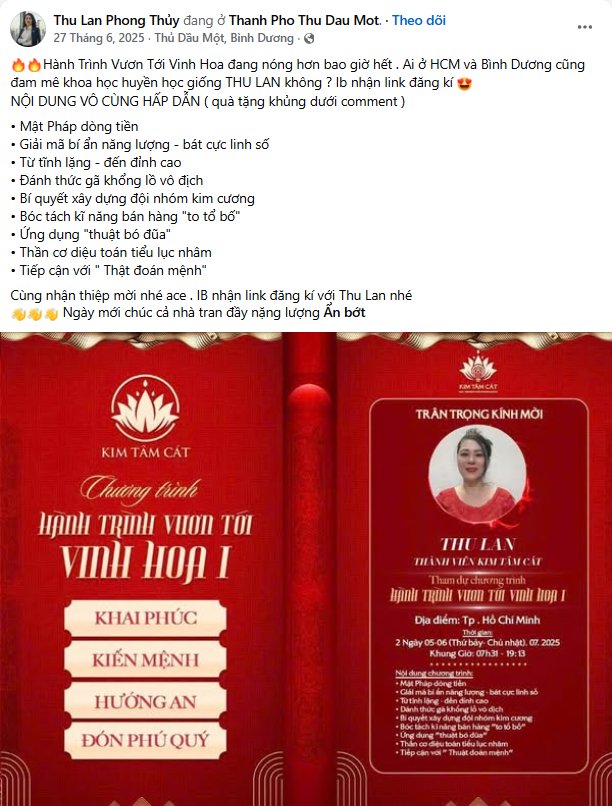 Bài đăng trước chương trình